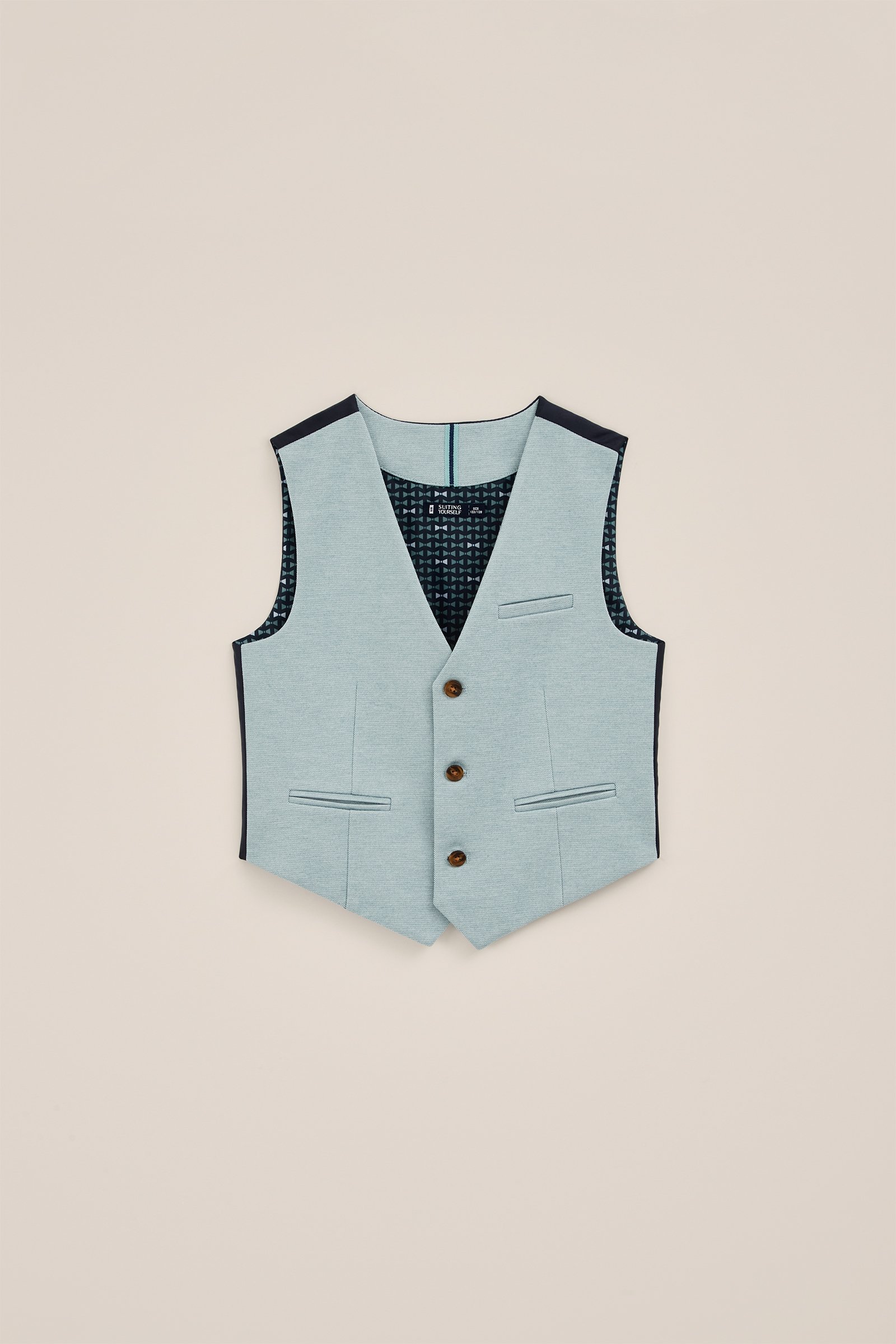 Jongens slim fit gilet met structuur WE Fashion Lichtgroen
