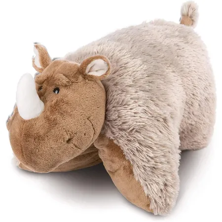 NICI Stone Age Friends - Kuscheltierkissen Wollnashorn Ellinor, 40 x 30 cm