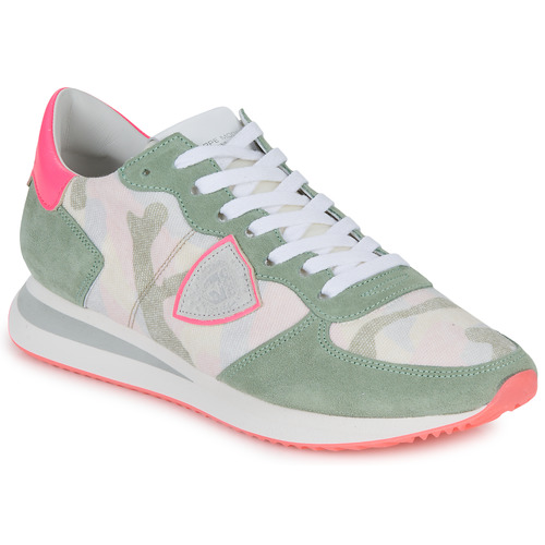 Philippe Model - TRPX LOW WOMAN Verde / Rosa / Fluo