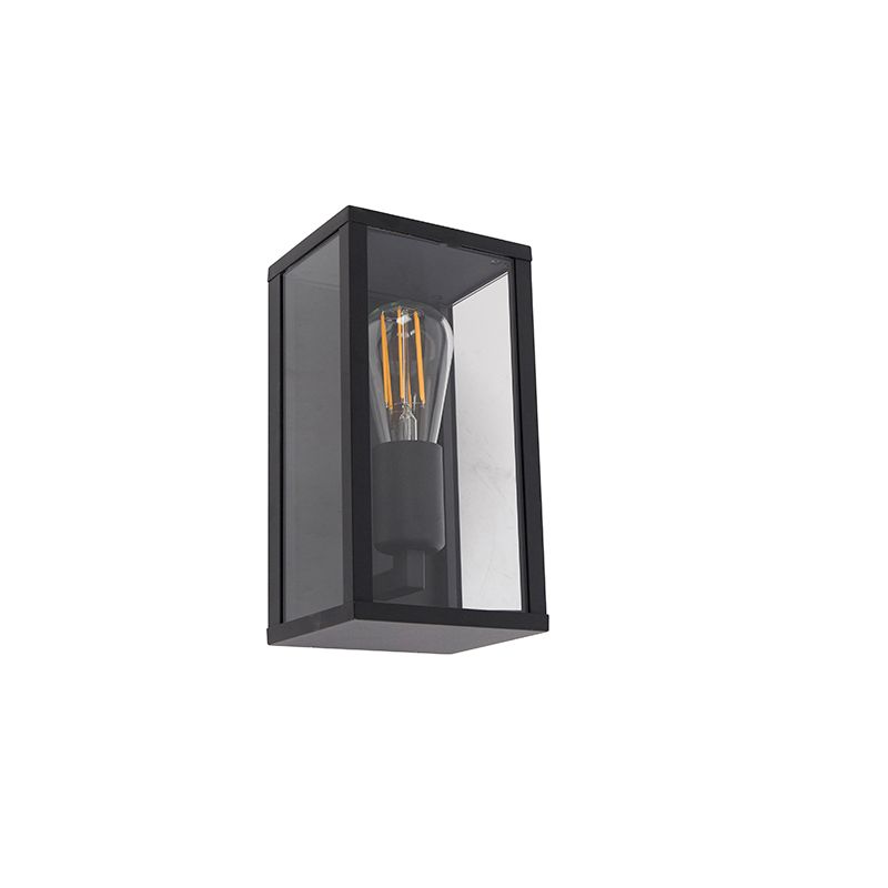 Industriële wandlamp zwart 26 cm IP44  - Charlois