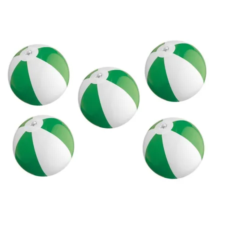 Macma Mini Strandball grün-weiß, 5 Stück