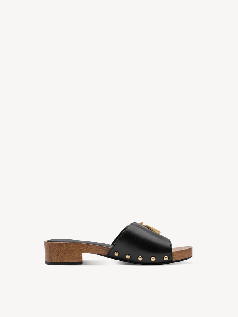 Leren Slipper - zwart