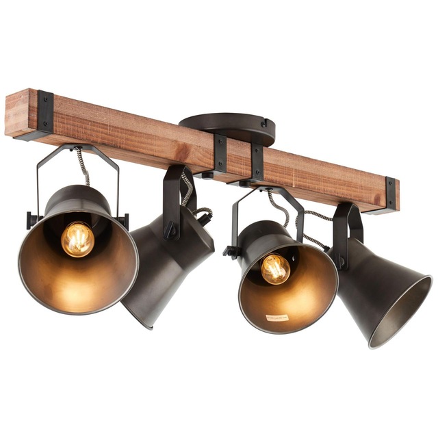 Brilliant Deckenstrahler »Decca« E27 1 Stk. Spotbalken 4flg schwarz stahl