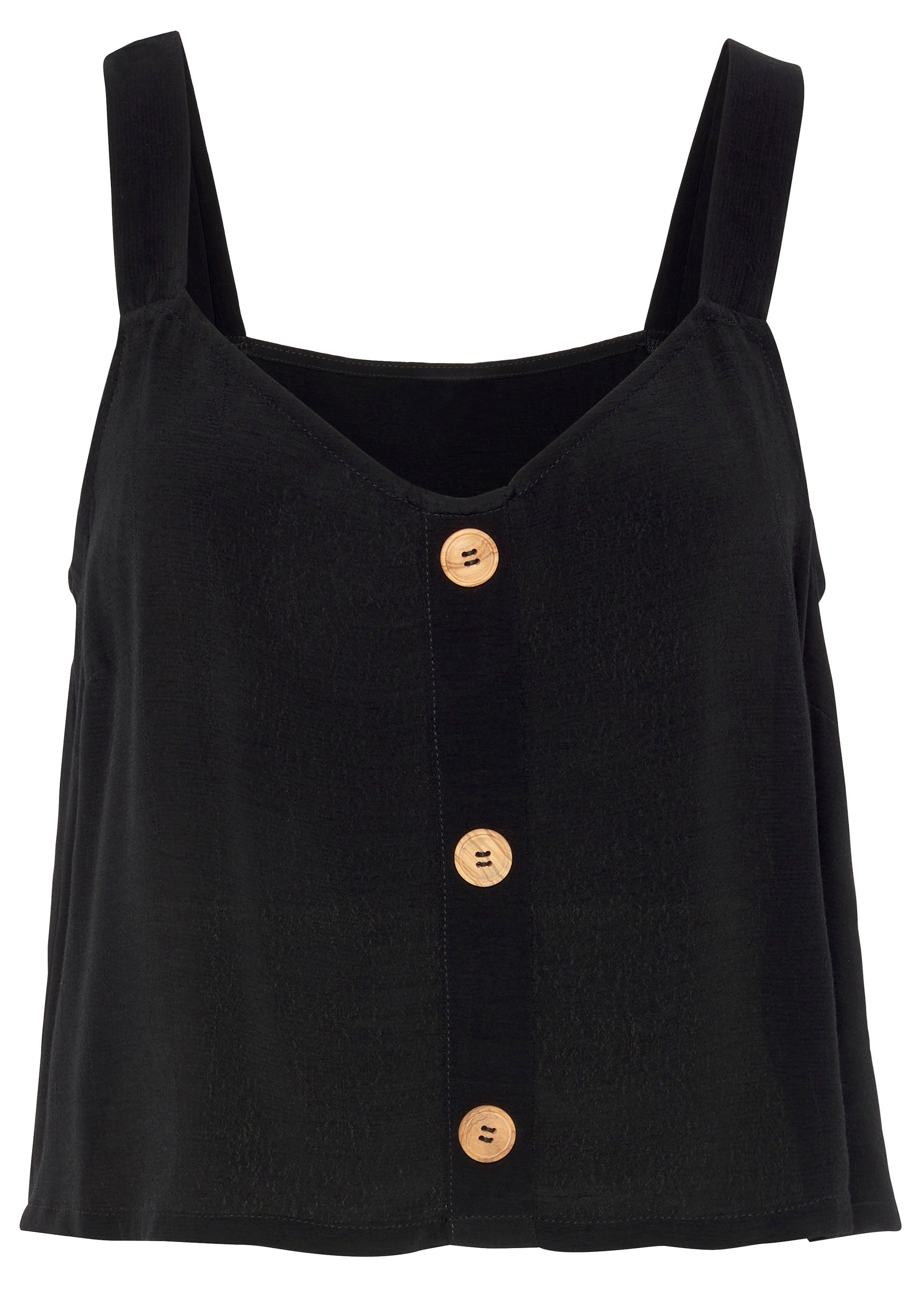 Vivance Crop-Top , mit Zierknöpfen, luftiges Sommertop