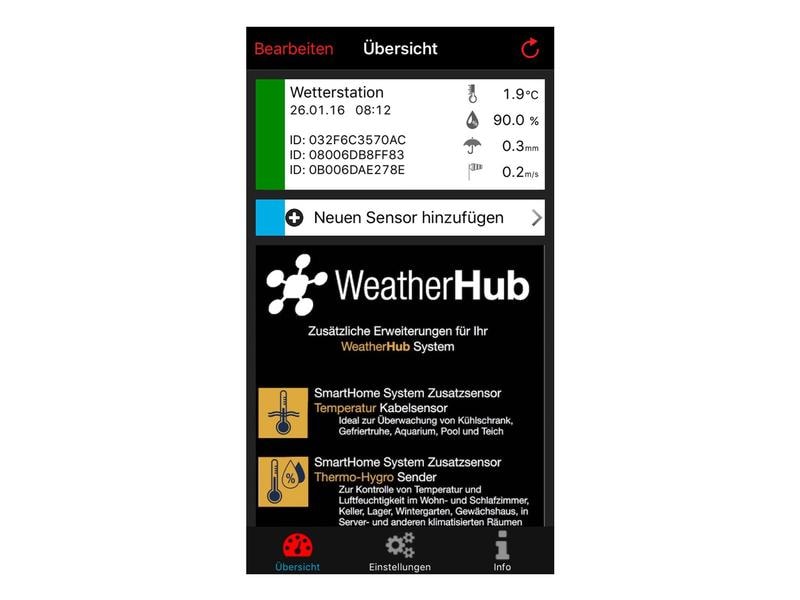TFA Dostmann Wetterstation WeatherHub SET 5 Set mit Klima, Regen & Windsender