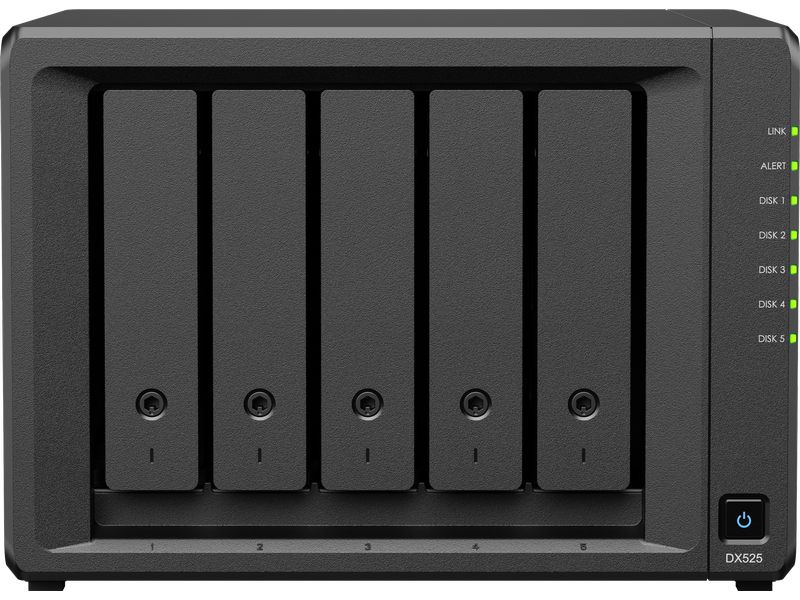 Synology NAS-Erweiterungsgehäuse DX525 5-bay DiskStation-Expansionseinheit mit fünf Einschüben, ohne Harddisk
