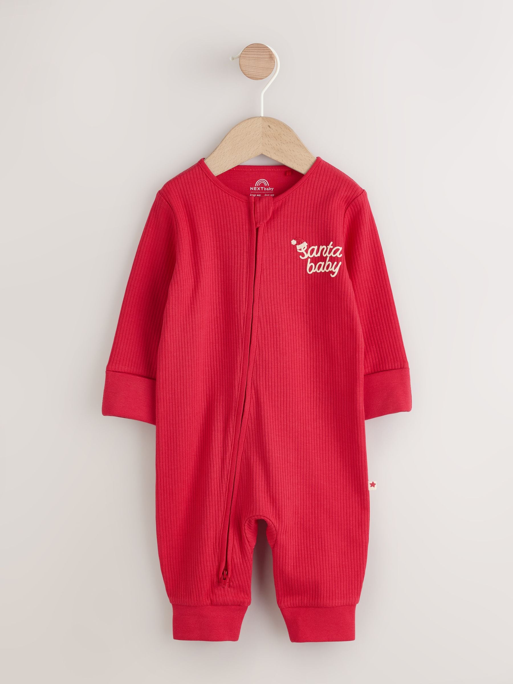 Rood - Baby kerstpyjama met kerstman (0mnd -3jr)