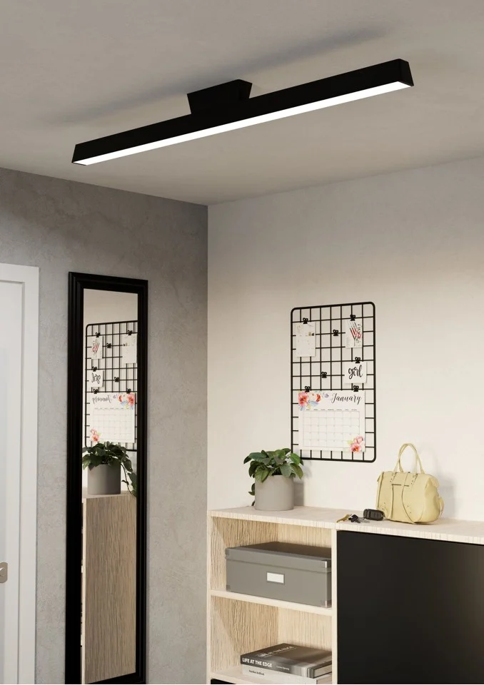 EGLO - Simolaris-Z loftlampe sort L122 - RGB + TW - Zigbee, Bluetooth