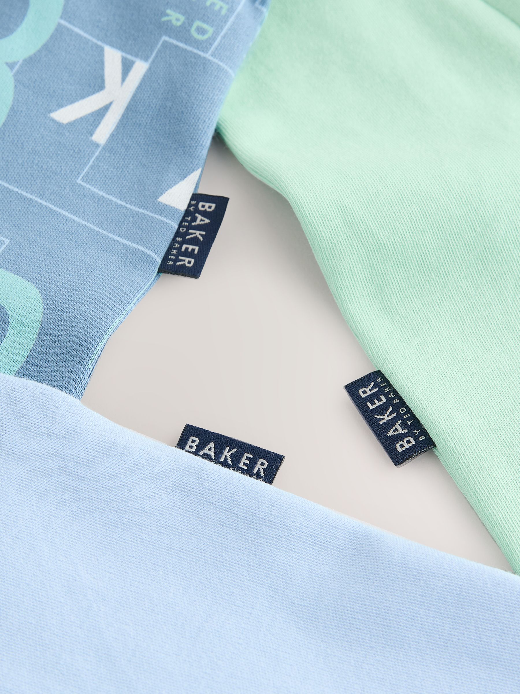 Blauw/Groen - Baker by Ted Baker 3 Pack Sleepsuits