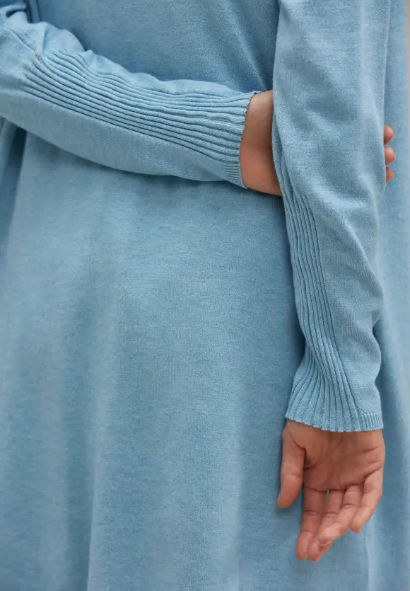Langer Cardigan - hazy blue melange