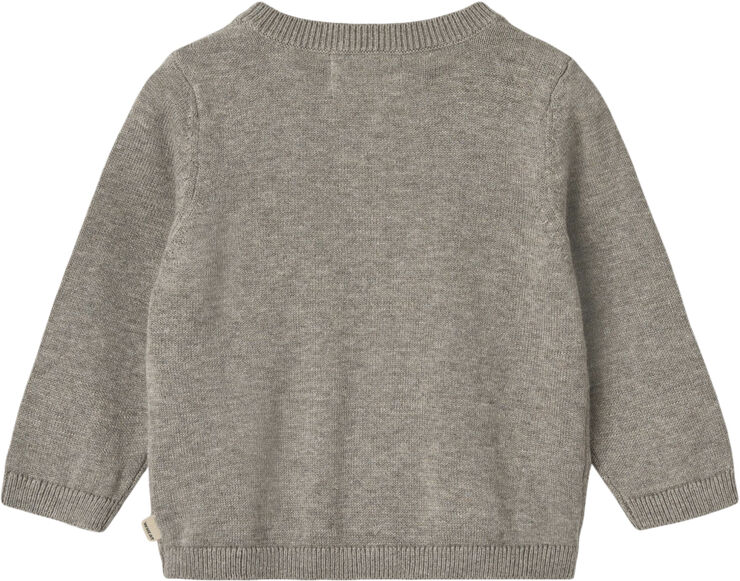 Wheat Strik Cardigan Sofus Warm grey melange