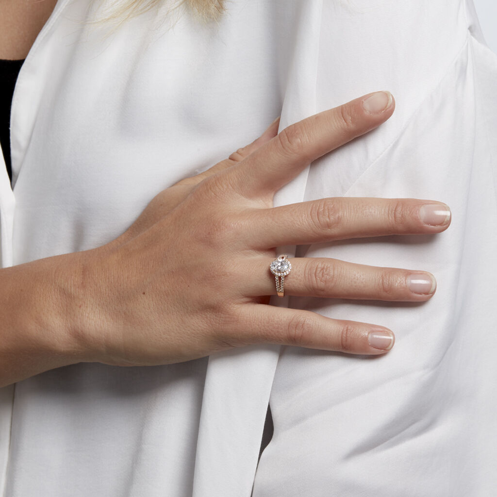 Bague Or Jaune Arjun Oxydes De Zirconium