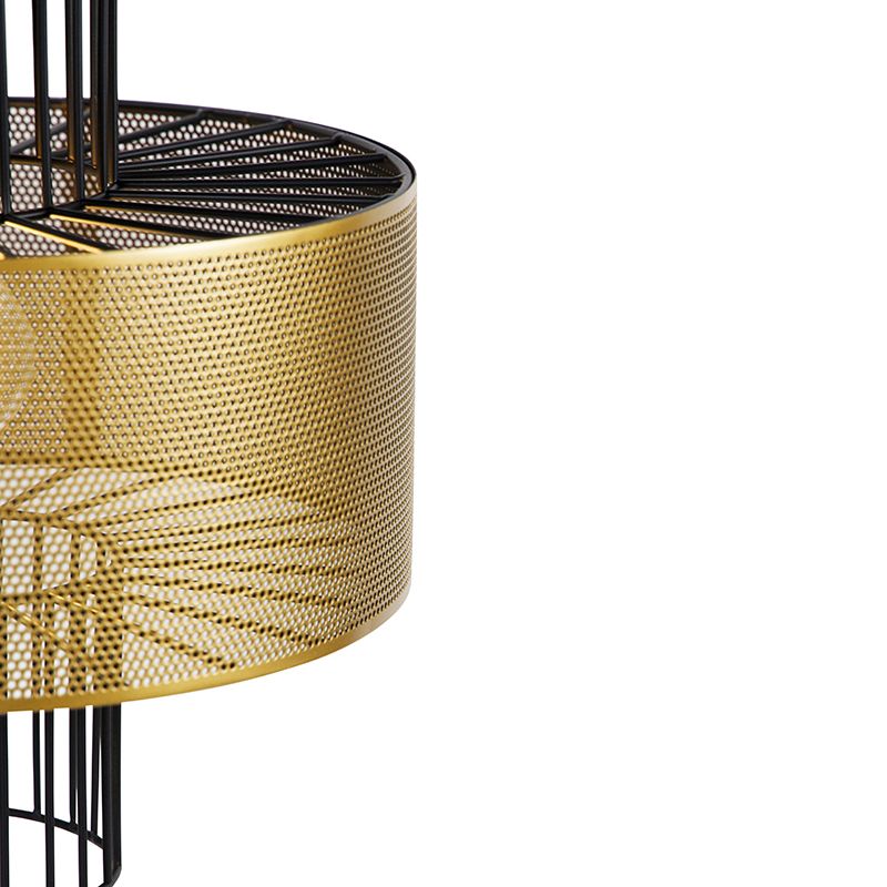 Design hanglamp goud met zwart 30 cm - Tess
