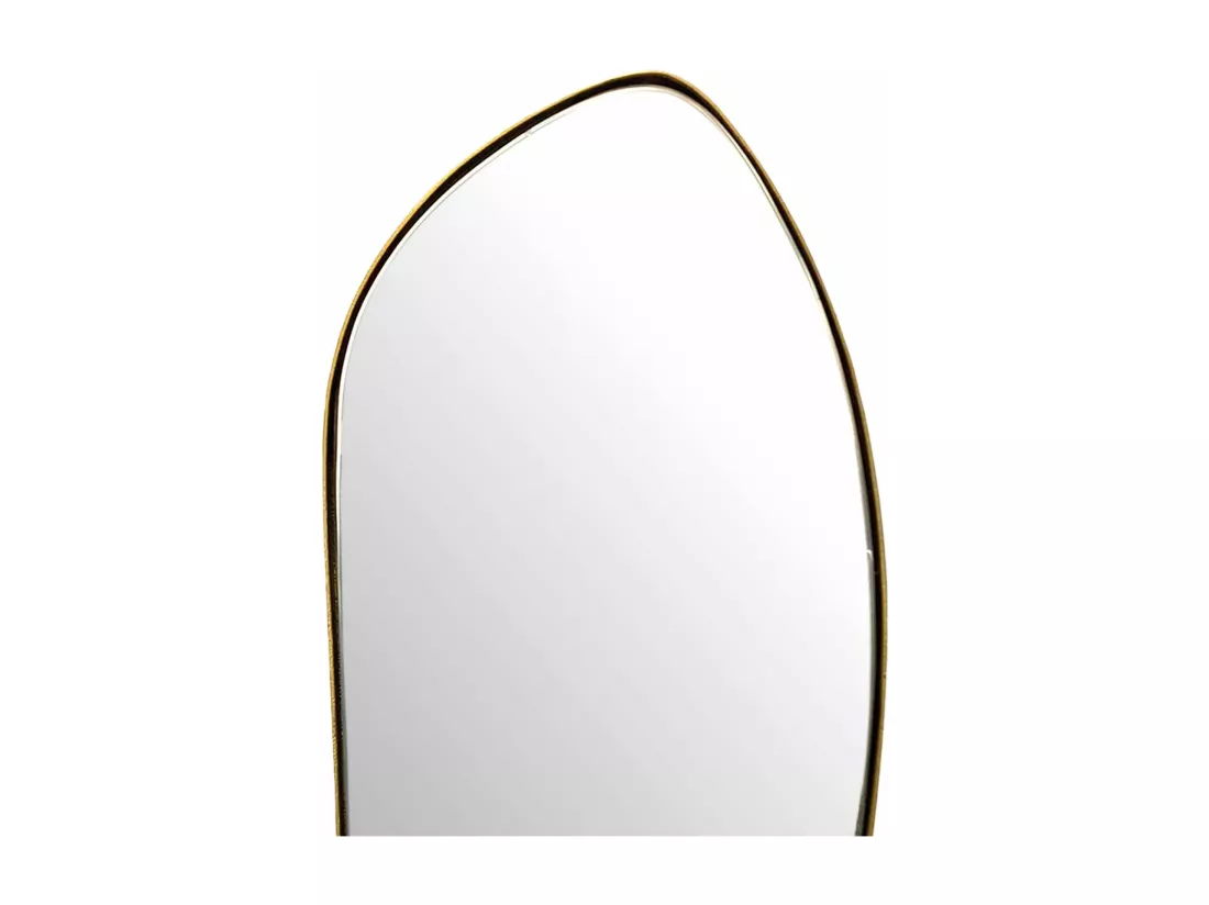 Miroir Murale Métal 33x90 cm Miroir Mur Couloir Grand Doré Asymétrique