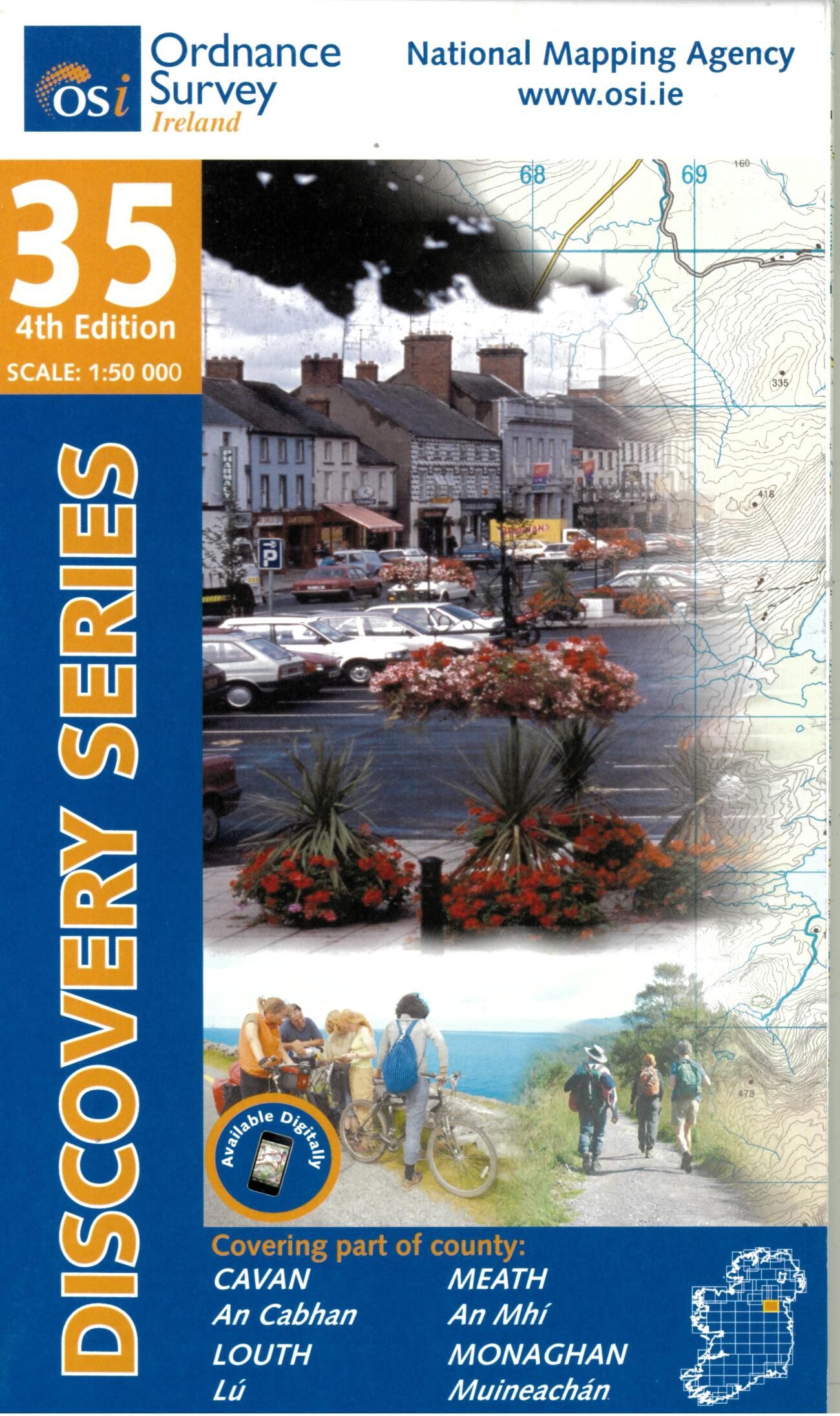 ORDNANCE SURVEY - 35 CAVAN LOUTH MEATH IRLANDE 1 50 000