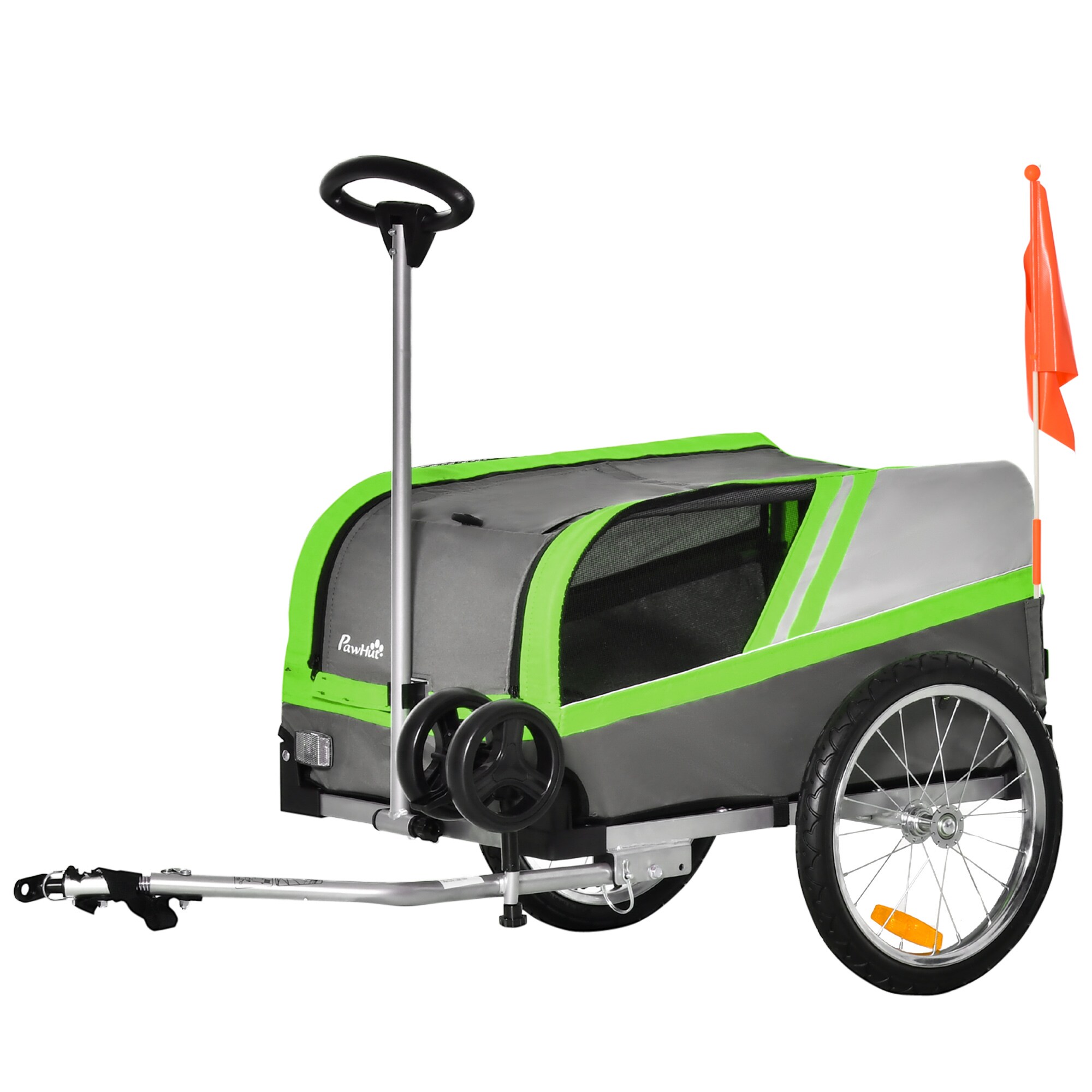 PawHut Hundeanhänger 2 in 1 Trolley 130L x 64B x 92H cm
