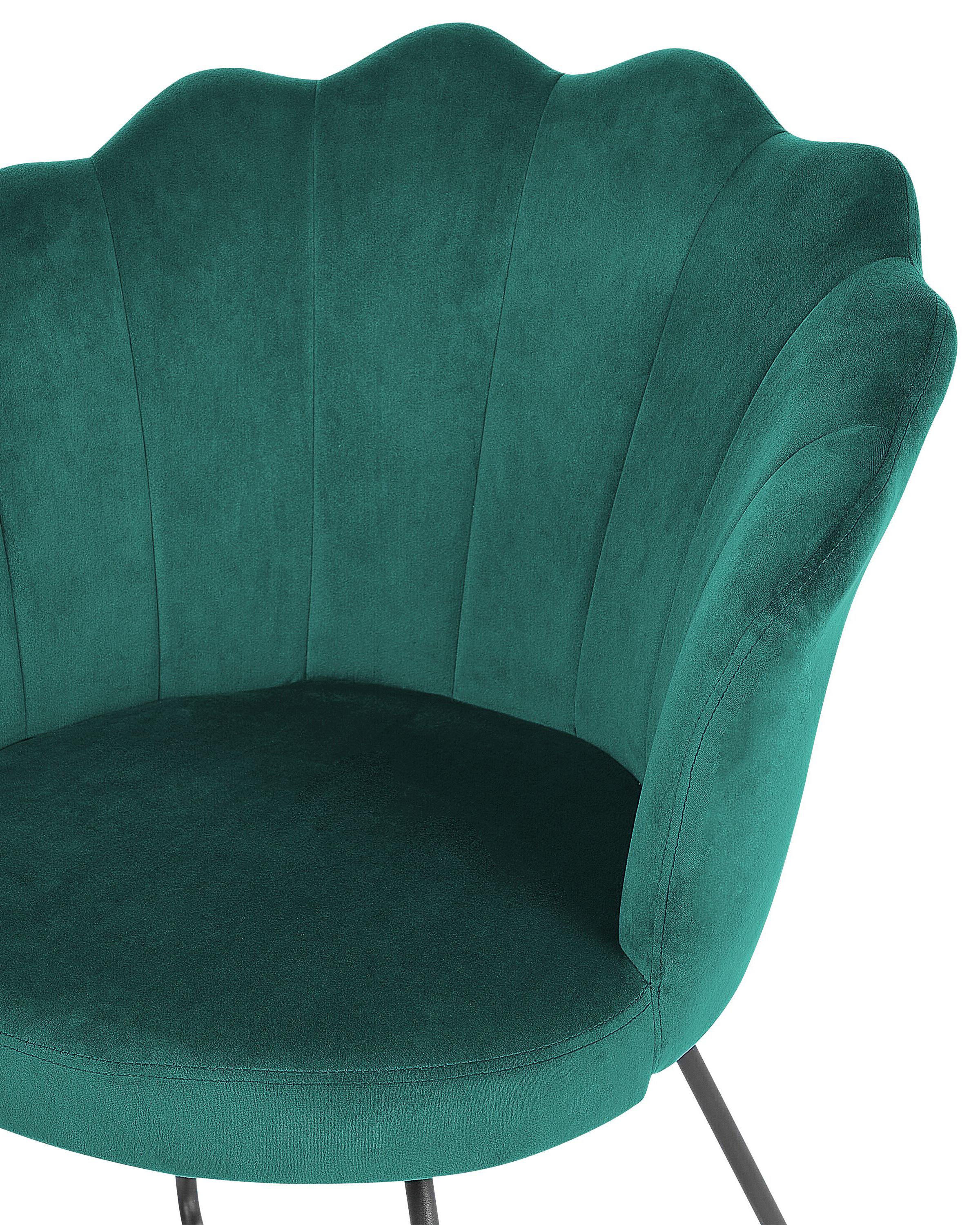 Fauteuil LOVELOCK Fluweel Smaragdgroen