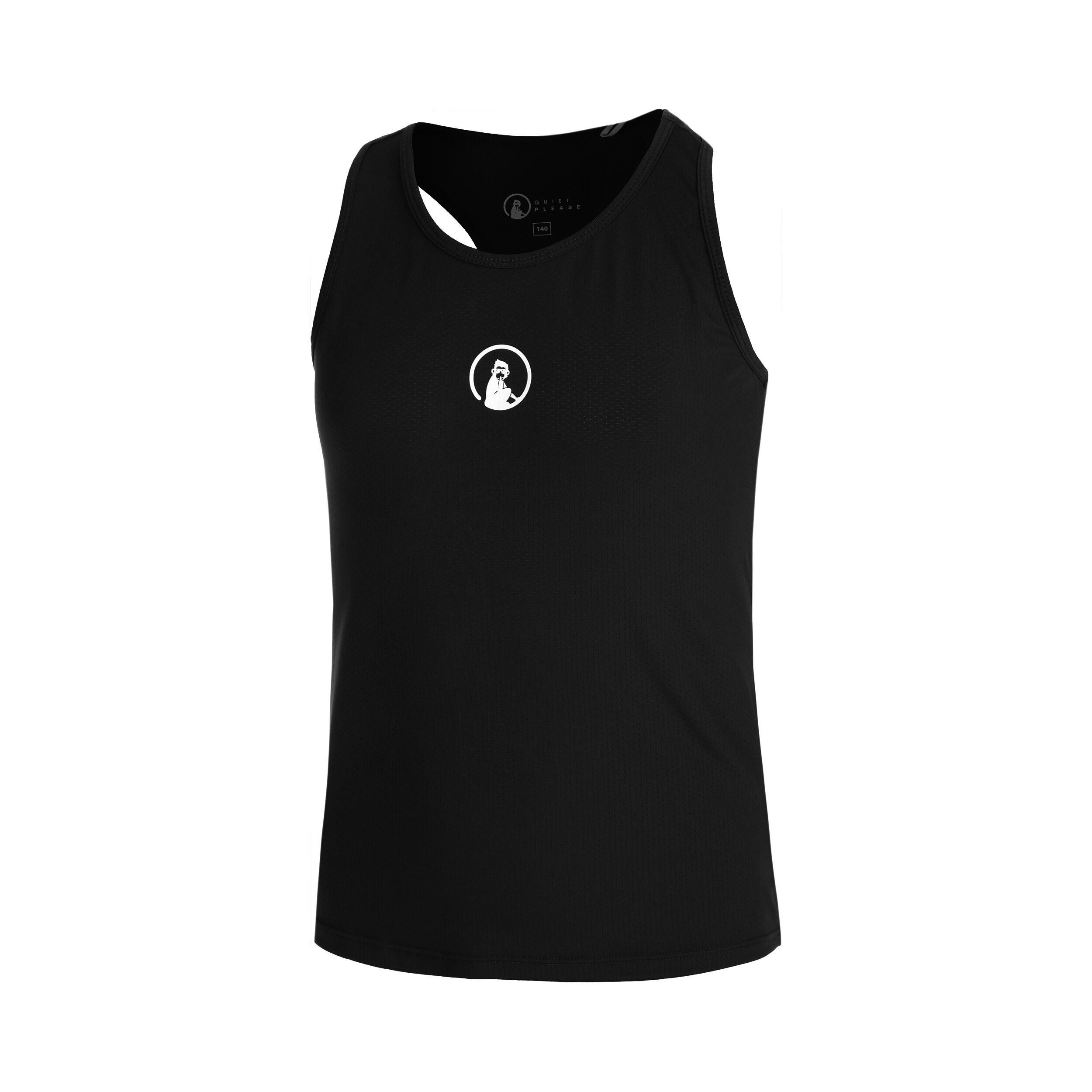 Quiet Please Racerback Débardeur Tank Top Filles - Noir , Blanc