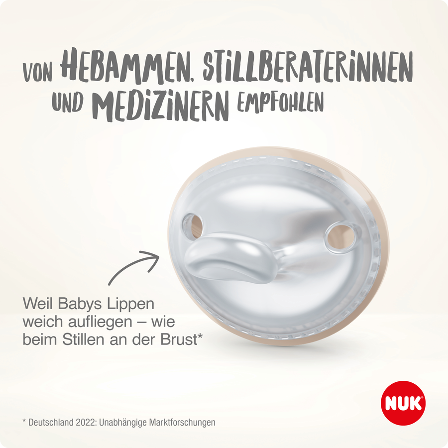 NUK Schnuller MommyFeel, 0-9 Monate, grünweiß 4 Stück