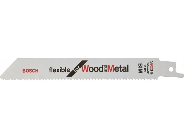 Bosch flexible for Wood and Metal S 922 HF - Savklinge - for rør, træ med søm, plademetal, paller, aluminiumsprofiler - 100 stykker - længde: 150 mm - bredde: 19 mm
