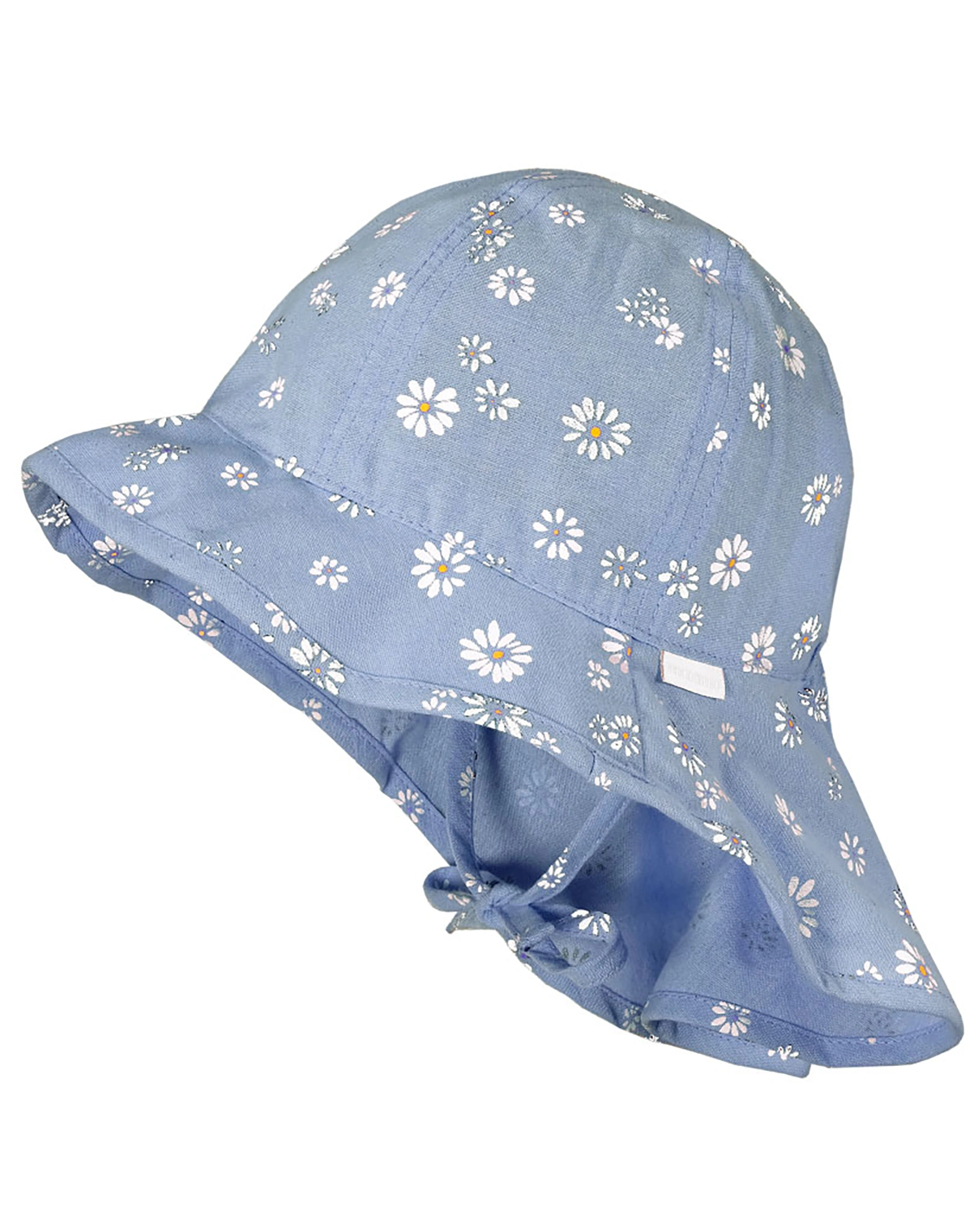 Sommerhut FLAPPER mit Nackenschutz in blau meliert