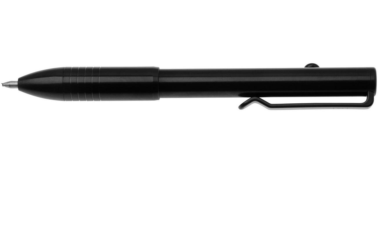 Big Idea Design Bolt Action Pen BA-DLC Black DLC Titanium, auto adjusting everyday carry pen