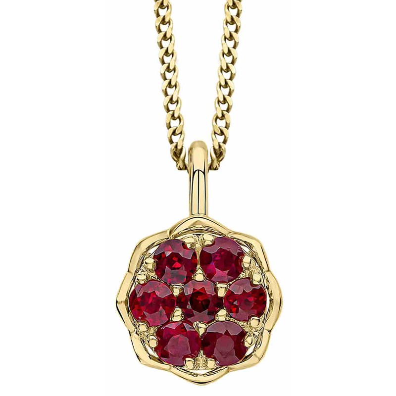 Collier rubis en or 375