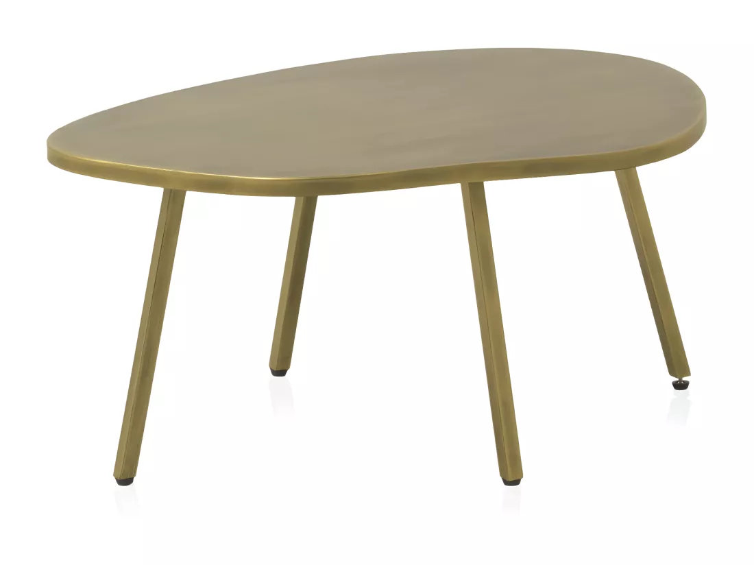 Table d'appoint en métal doré