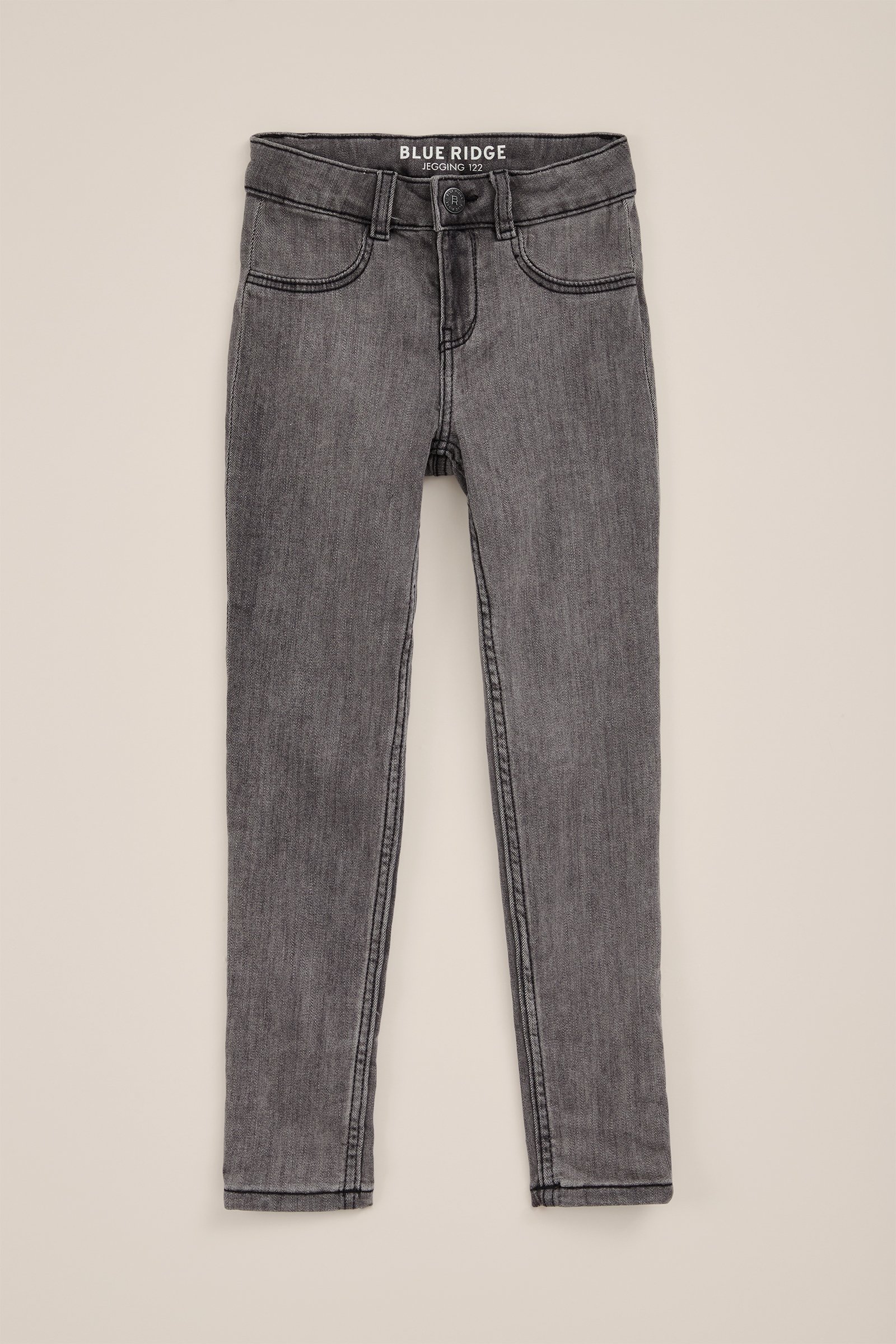 Meisjes superskinny jegging met stretch Blue Ridge Donkergrijs gemeleerd