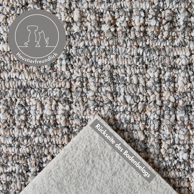 Andiamo Teppichboden »Patras, Strukturschlinge, Made in Netherlands« rechteckig 8,5 mm Höhe meliert, Breite 400 cm oder 500 cm, strapazierfähig & robust