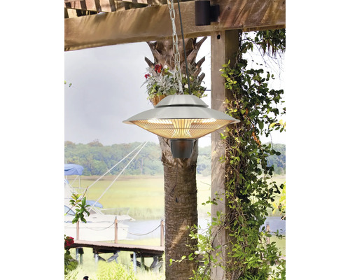 Calienta plafondspot voor op het terras Ø 42 cm 1500 watt met trekschakelaar en 50 cm plafondketting