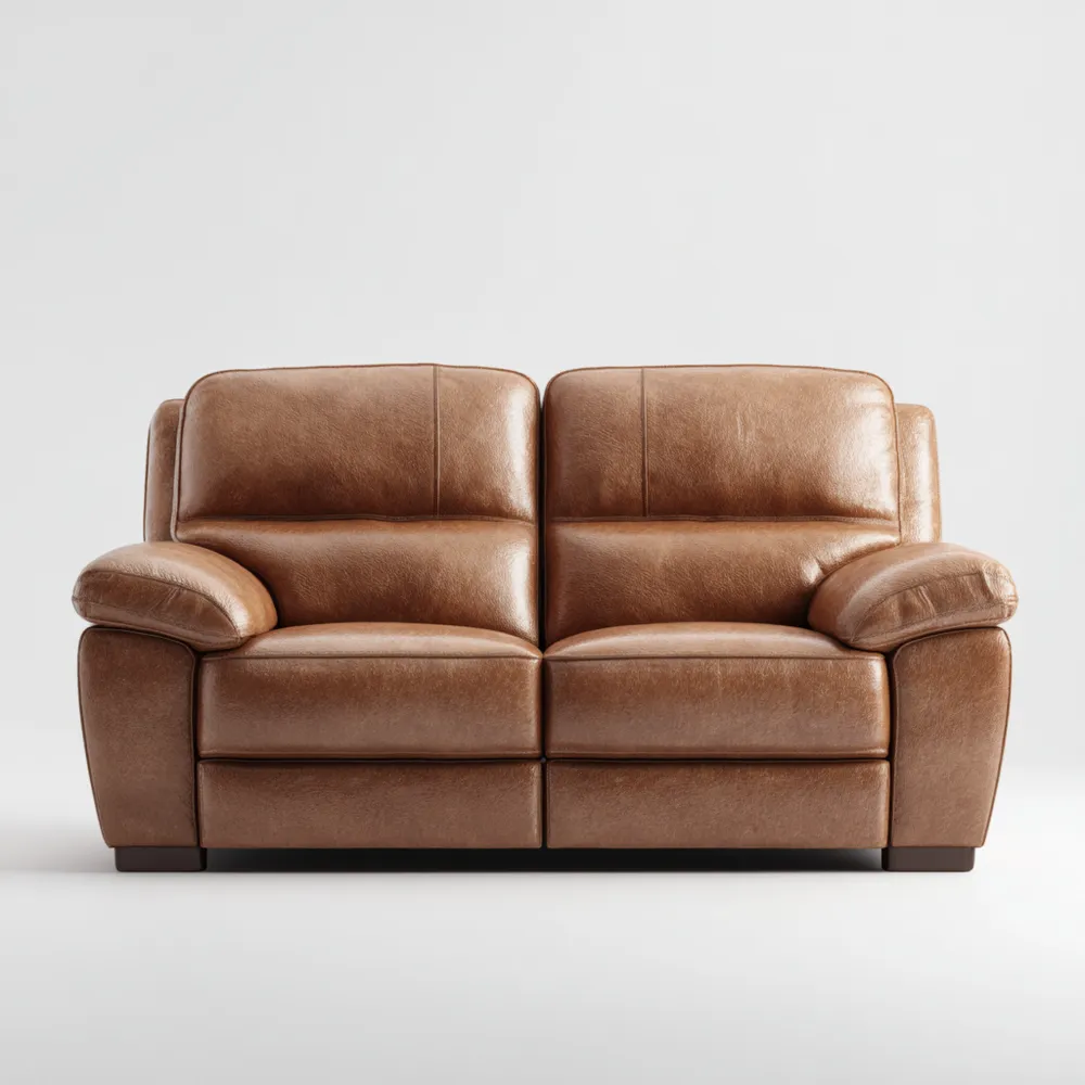 2-Sitzer-Sofa Leder 150x85x90 cm – Braun – Klassisches Design