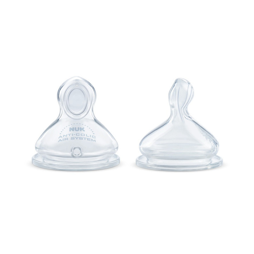Set de 2 tétines en silicone 6-18 mois perçage Flow Control