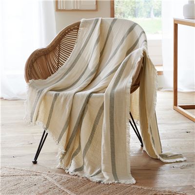 Plaid triple gaze de coton