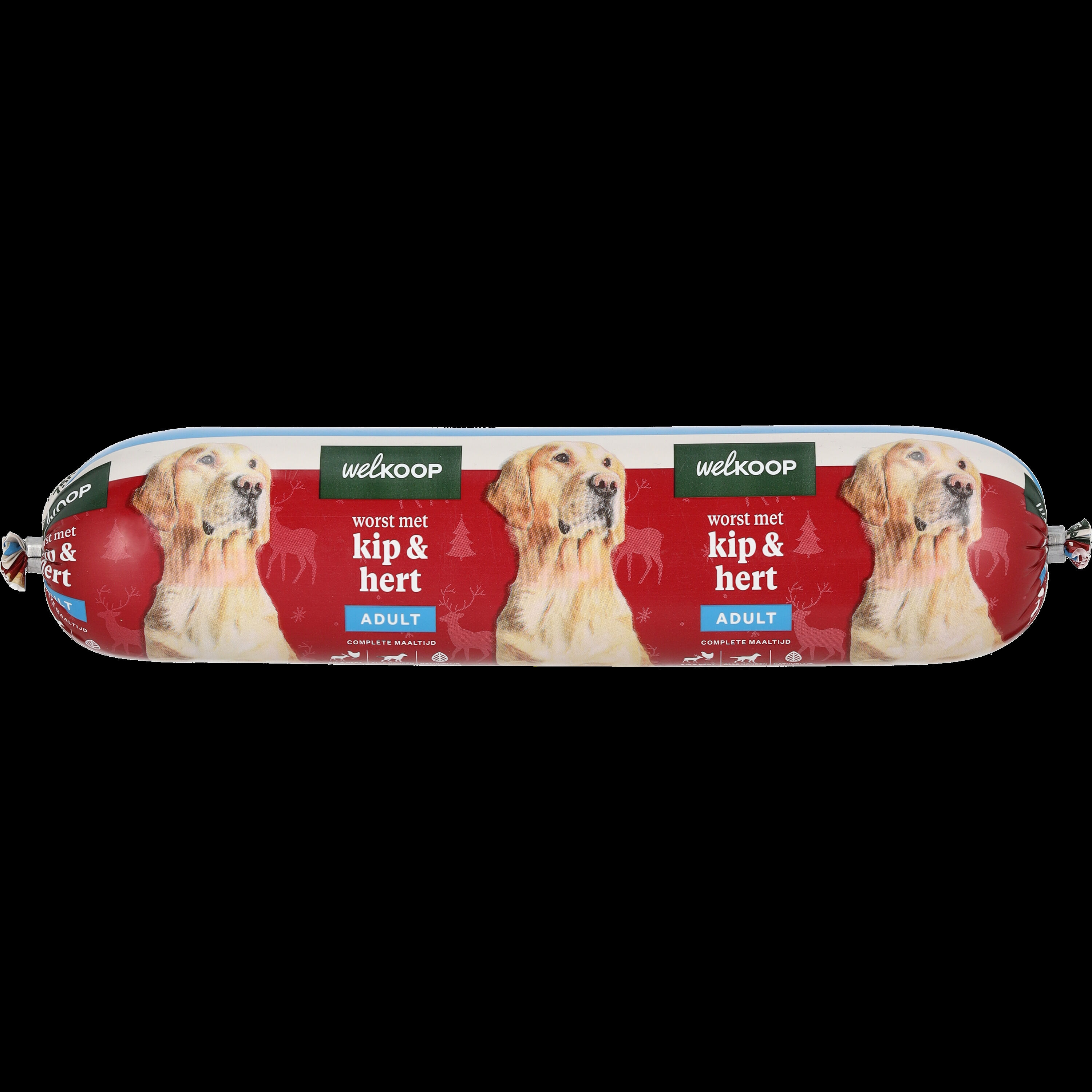 Welkoop Worst Kerst - Hondenvoer - 750 Gram - hert