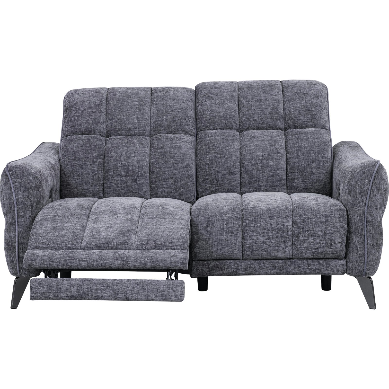 2er-Sofa Cosmo Stoff dunkelgrau, Relaxfunktion