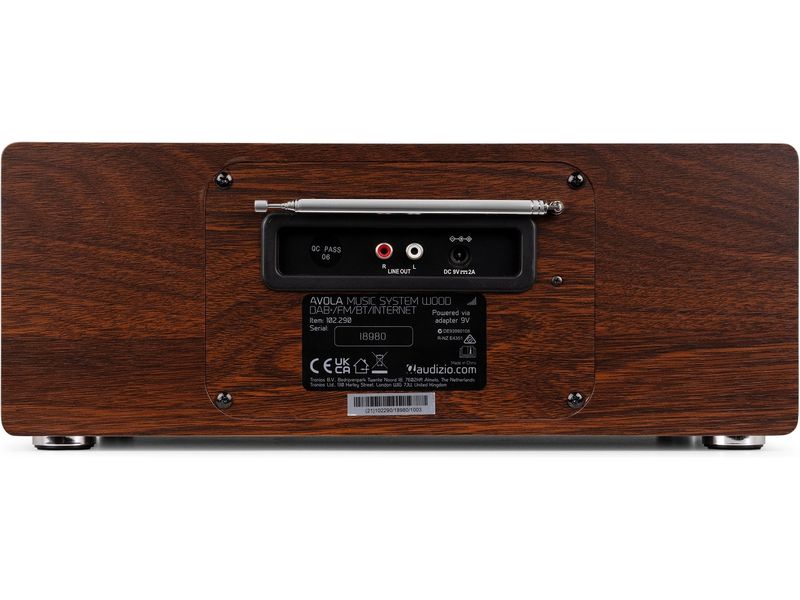 Audizio DAB  Radio Avola Braun DAB  Radio mit CD Spieler, Internet Radio und Bluetooth