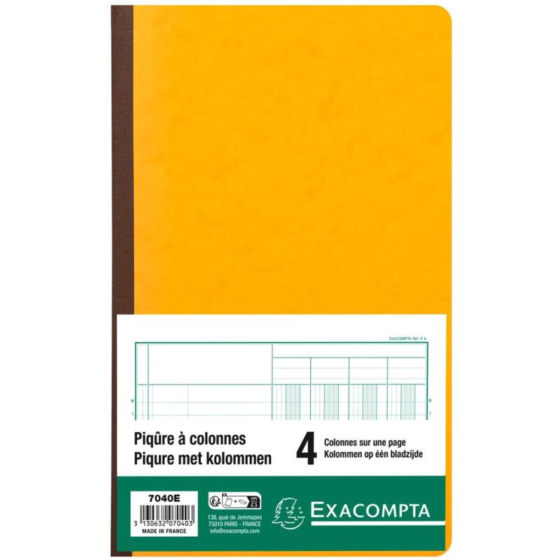 Piqûre 32x19,5cm 4 colonnes sur 1 page 31 lignes 80 pages