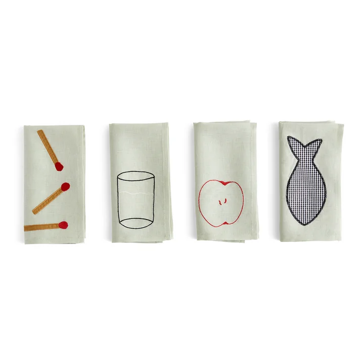 HAY - Sobremesa Serviette, grün (4er-Set)