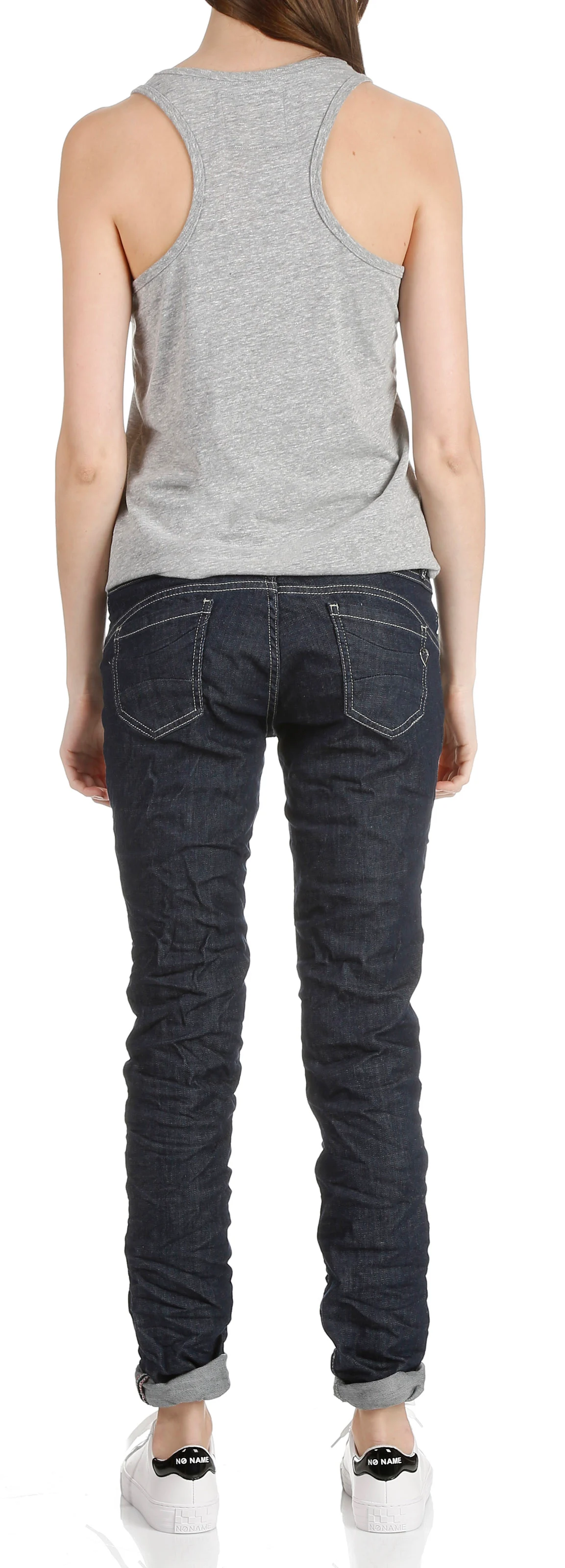 Jean slim taille normale boutonné | Bleu