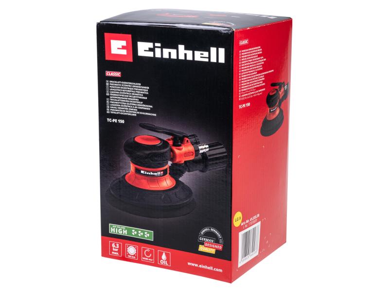 Einhell Druckluft-Exzenterschleifer TC-PE 150 Kompakter Exzenterschleifer mit 150 mm Schleiftellerdurchmesser