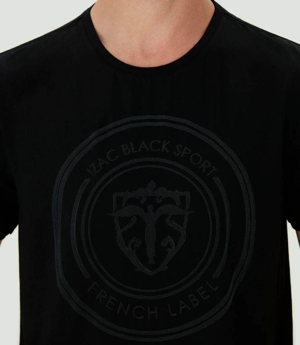 T-shirt imprimé blason noir 