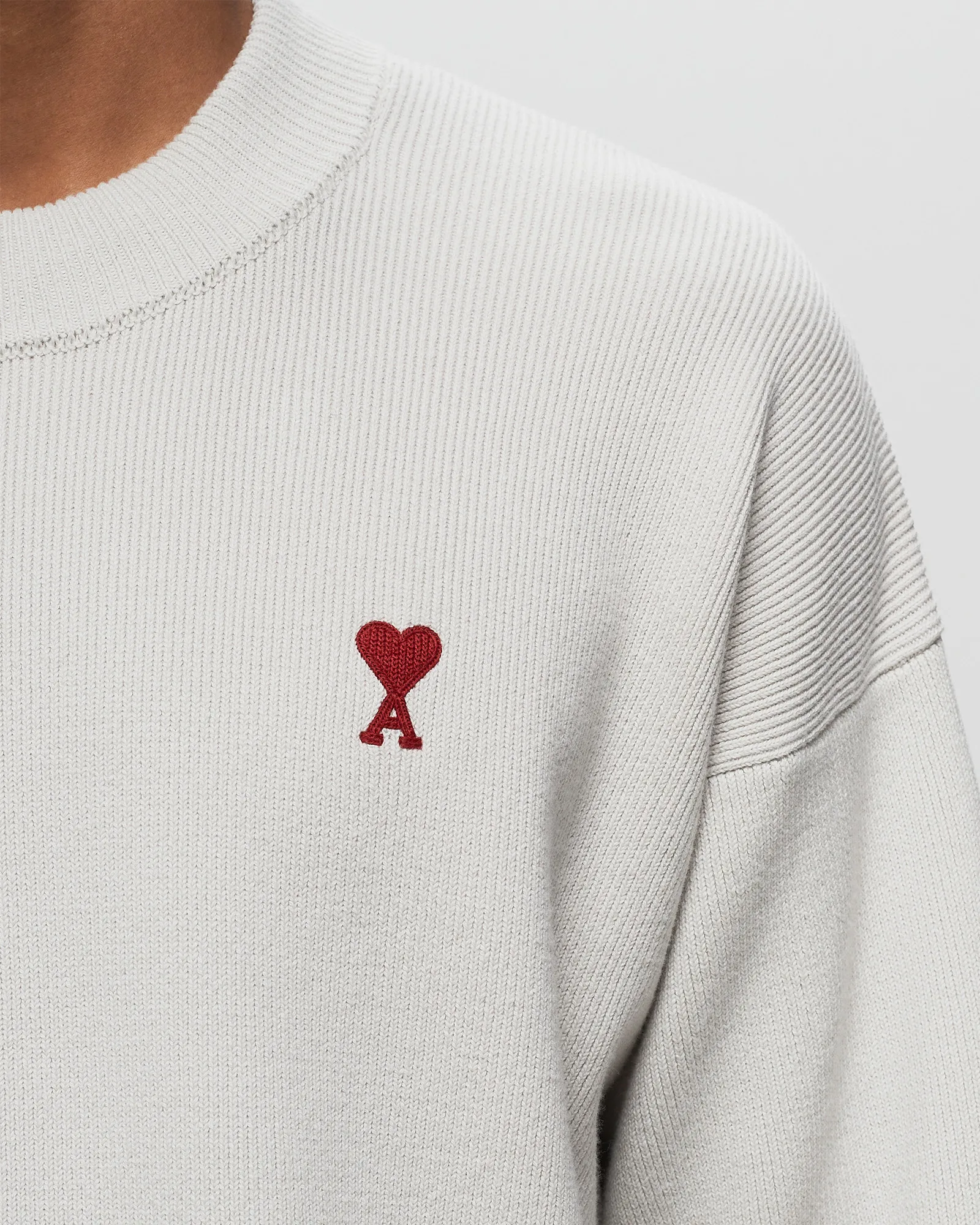 AMI Paris RED ADC CREWNECK SWEATER