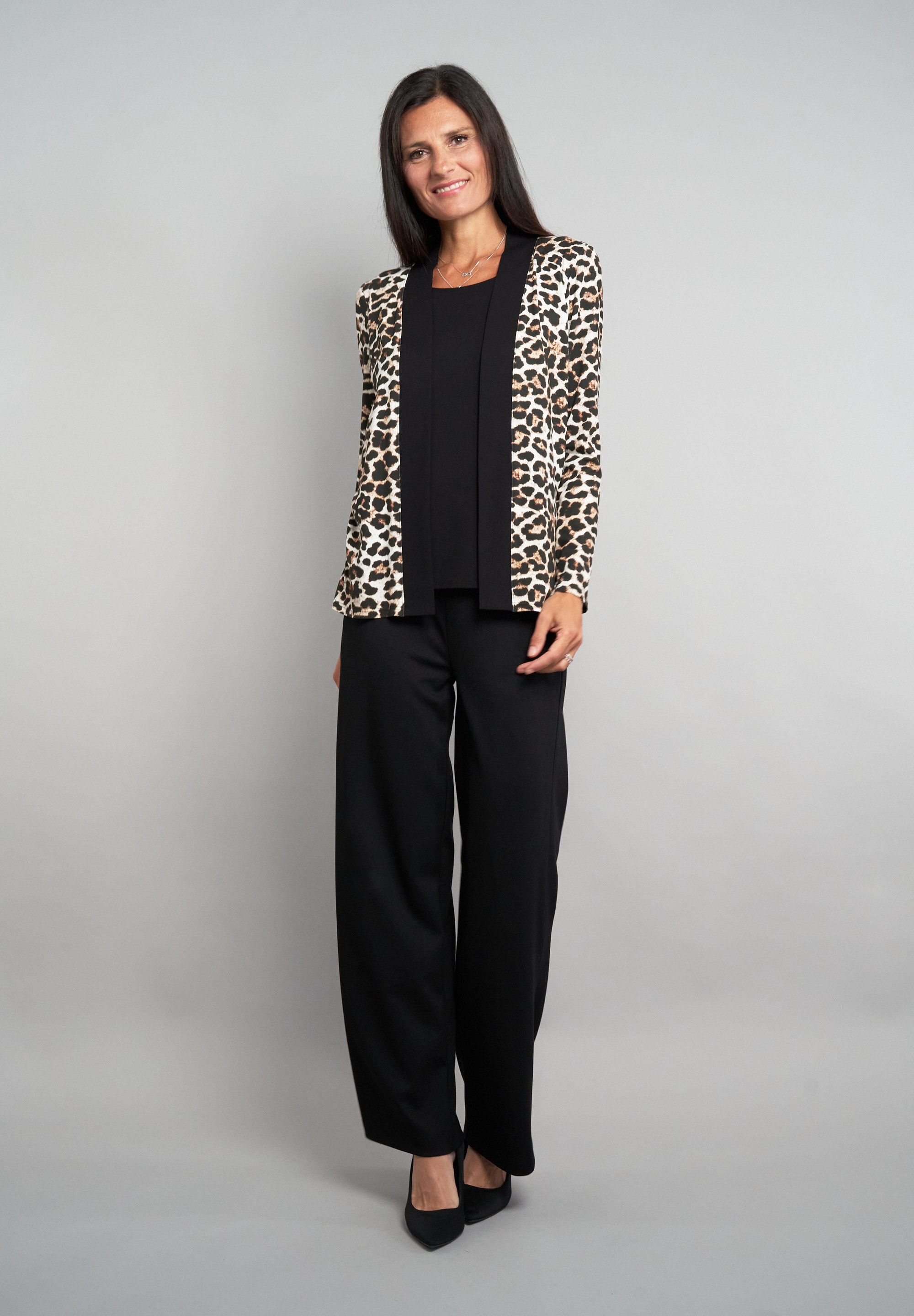 Seidel Moden Shirtjacke »Exklusiv bei OTTO«, offen, ohne Verschluss und mit Animal-Leo-Print - MADE IN GERMANY