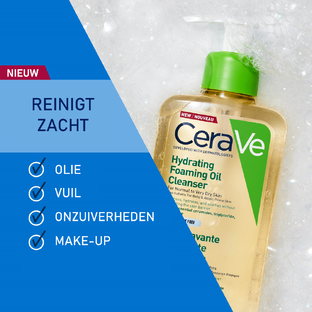 CeraVe Hydrating Foaming Oil Cleanser - voor normale tot (zeer) droge huid - voor gezicht en lichaam 236ML