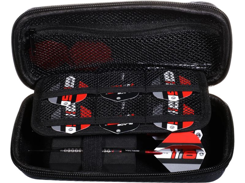 Winmau Darttasche Blade 6 Schwarz Stilvolles Dart-Etui