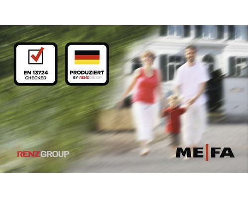 MEFA brievenbus, gepoedercoat staal, BxHxD 352/450/160 mm, Parelmoer 872, gitzwart RAL 9005, structuur en koper, met geïntegreerd krantenvak