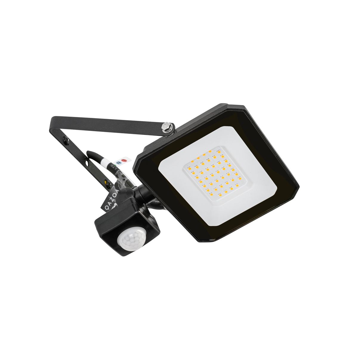 Straler zwart 14,3 cm incl. LED IP44 met bewegingssensor - Levana