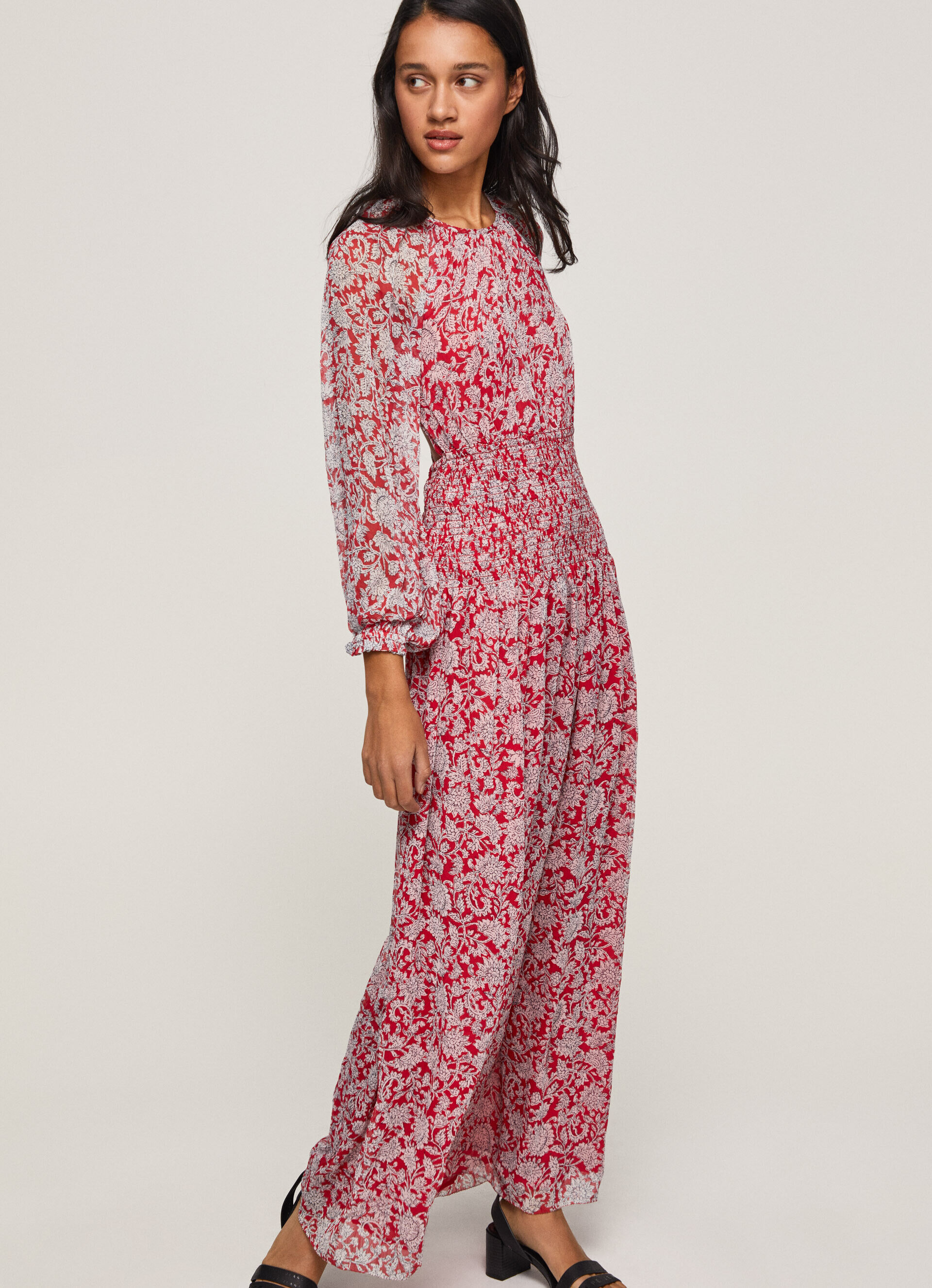 VESTIDO DE CHIFFON - multicolorido