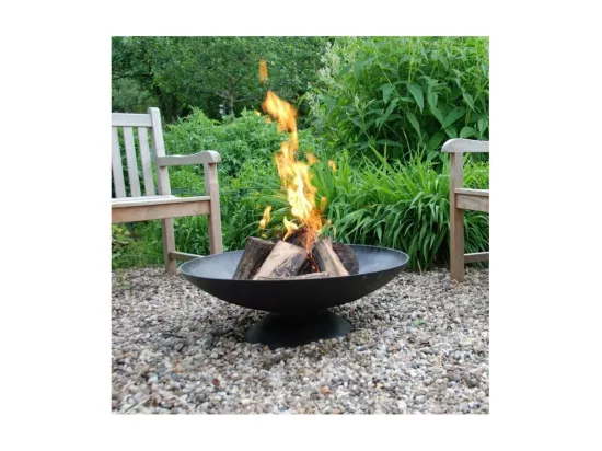 Foyer brasero rond pour bûches en fonte Diamètre 59 cm